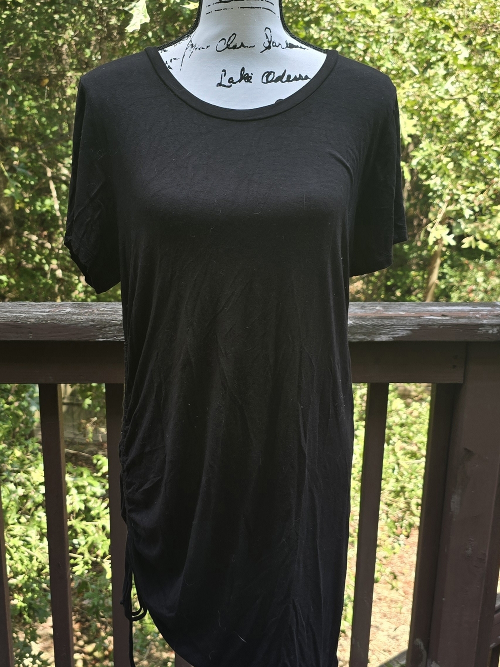 torrid Black Asymmetrical Short Sleeve Tunic Dress